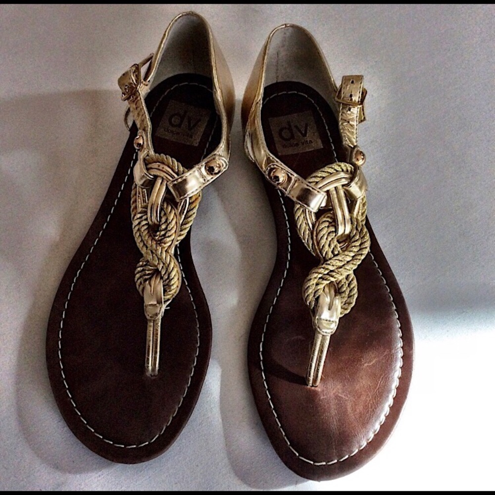 SOLD Dolce Vita Gold Rope Sandals Sz8